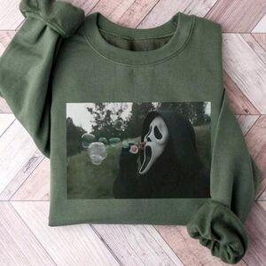 INAWLY Plus Size Graphic Crewneck Sweatshirt Ghost Bubble Print | 3XL (18) NWOT